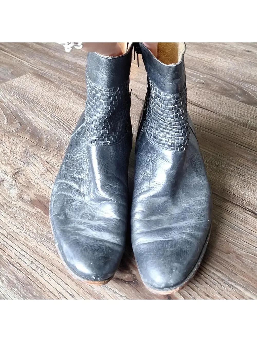 Vintage Hipoppotamus Black Leather Boot Size 10.5